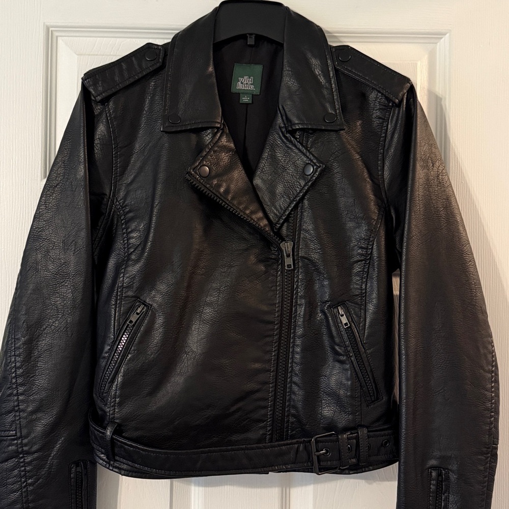 Wild Fable Black Faux Leather Jacket
